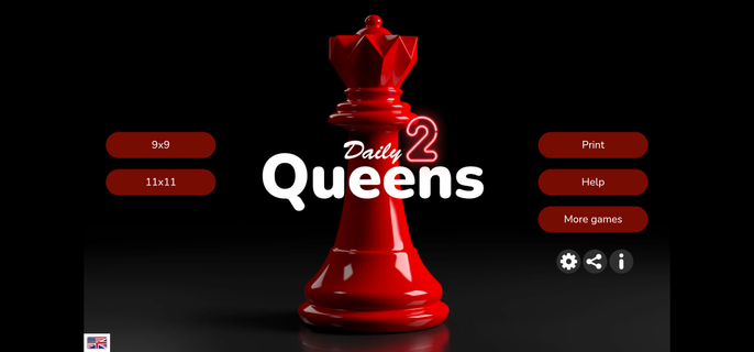 Daily 2 Queens Game